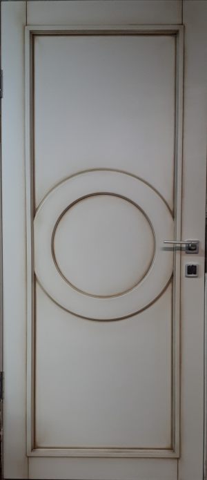 Межкомнатная дверь в профиле массив (эмаль с патиной) Нижний Тагил