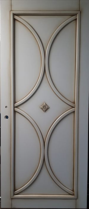 Межкомнатная дверь в профиле массив (эмаль с патиной) Нижний Тагил